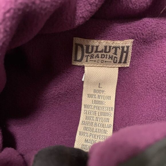 Duluth Trading Full Zip Womens Gray Zip Up Nylon Jacket Lined Size Large - Picture 3 of 6